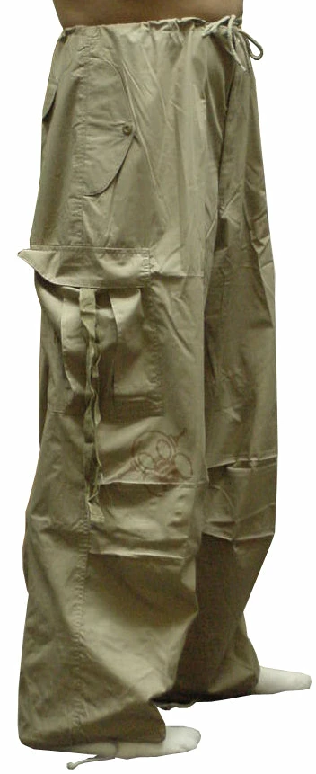 Bewild Ghast Cargo Drawstring Raver Pants (Khaki) 3 Bewild Ghast Cargo Drawstring Raver Pants (Khaki)