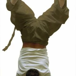 Bewild Ghast Cargo Drawstring Raver Pants (Khaki)