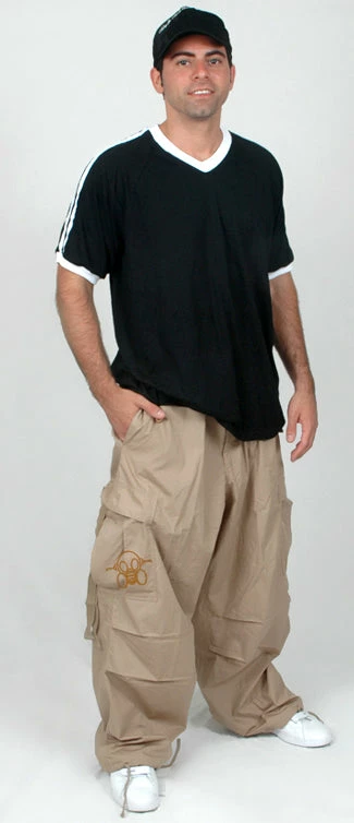 Bewild Ghast Cargo Drawstring Raver Pants (Khaki) 8 Bewild Ghast Cargo Drawstring Raver Pants (Khaki)