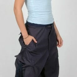 Bewild Ghast Cargo Drawstring Raver Pants (Navy)