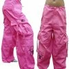 Bewild Ghast Cargo Drawstring Raver Pants (Pink)