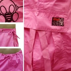 Bewild Ghast Cargo Drawstring Raver Pants (Pink)