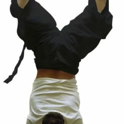 Bewild Ghast Contrast Stitch Cargo Raver Pants (Black/White)