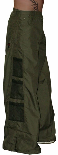 Bewild Ghast Wide Bottom Raver Pants (Olive Green)