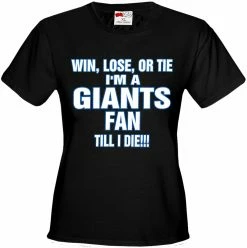Bewild Sport Inspiration Giants Fan Till I Die Girls T-shirt