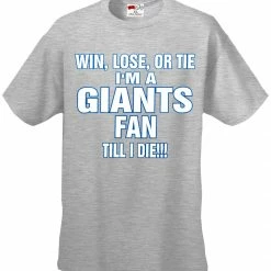 Bewild Giants Fan Till I Die Mens T-shirt
