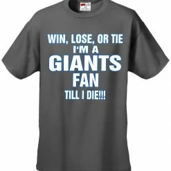 Bewild Giants Fan Till I Die Mens T-shirt