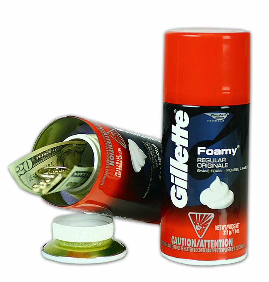 Bewild Diversion Safes, Trays & Containers Gillette Foam Shaving Cream Diversion Safe 3 Bewild Diversion Safes, Trays & Containers Gillette Foam Shaving Cream Diversion Safe