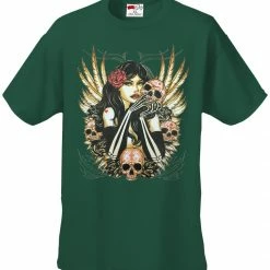 Bewild Cool Funny & Offensive Girl With Skulls And Feather Wings Men's T-Shirt