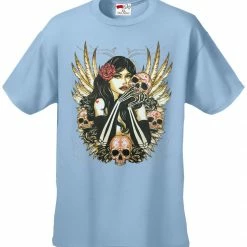 Bewild Cool Funny & Offensive Girl With Skulls And Feather Wings Men's T-Shirt
