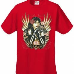 Bewild Cool Funny & Offensive Girl With Skulls And Feather Wings Men's T-Shirt