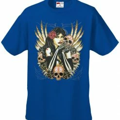 Bewild Cool Funny & Offensive Girl With Skulls And Feather Wings Men's T-Shirt