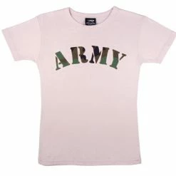 Bewild Cool Funny & Offensive Girls Pink "ARMY" T-Shirt
