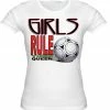 Bewild Cool Funny & Offensive Girls Rule Turf Queen Girls T-Shirt