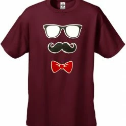 Bewild Glasses, Mustache, And Bow Tie Men's T-Shirt Cool Funny & Offensive