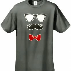 Bewild Glasses, Mustache, And Bow Tie Men's T-Shirt Cool Funny & Offensive