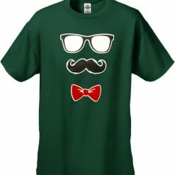 Bewild Glasses, Mustache, And Bow Tie Men's T-Shirt Cool Funny & Offensive
