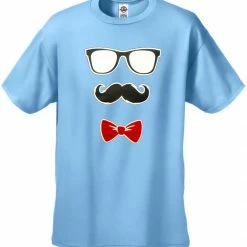 Bewild Glasses, Mustache, And Bow Tie Men's T-Shirt Cool Funny & Offensive