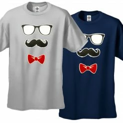 Bewild Glasses, Mustache, And Bow Tie Men's T-Shirt Cool Funny & Offensive