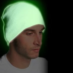 Bewild Glow In The Dark Hat - Super Glowing Skull Cap Beanie Neon & Black Light Accessories