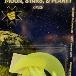 Bewild Glow In The Dark Moon, Stars & Planet (14 Piece Set) Neon & Black Light Accessories
