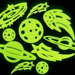 Bewild Glow In The Dark Planets And Stars (10 Piece Set) Neon & Black Light Accessories