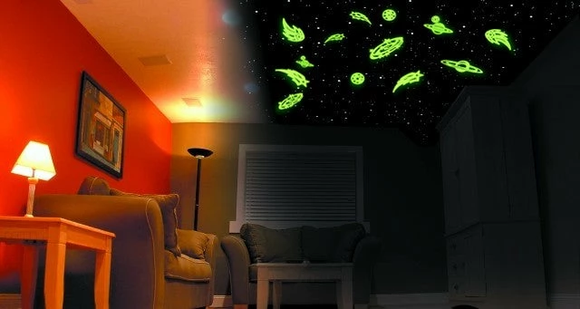 Bewild Glow In The Dark Planets And Stars (10 Piece Set) Neon & Black Light Accessories 9 Bewild Glow In The Dark Planets And Stars (10 Piece Set) Neon & Black Light Accessories