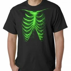 Bewild Halloween Prints Glow In The Dark Ribcage Mens T-shirt