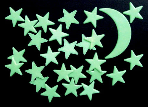 Bewild Neon & Black Light Accessories Glow In The Dark Stars With Cresent Moon (Pack Of 26 Stars) 4 Bewild Neon & Black Light Accessories Glow In The Dark Stars With Cresent Moon (Pack Of 26 Stars)