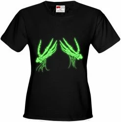Bewild Halloween Prints Halloween Tshirt - Glowing Groping Skeleton Hands Girl's T-Shirt