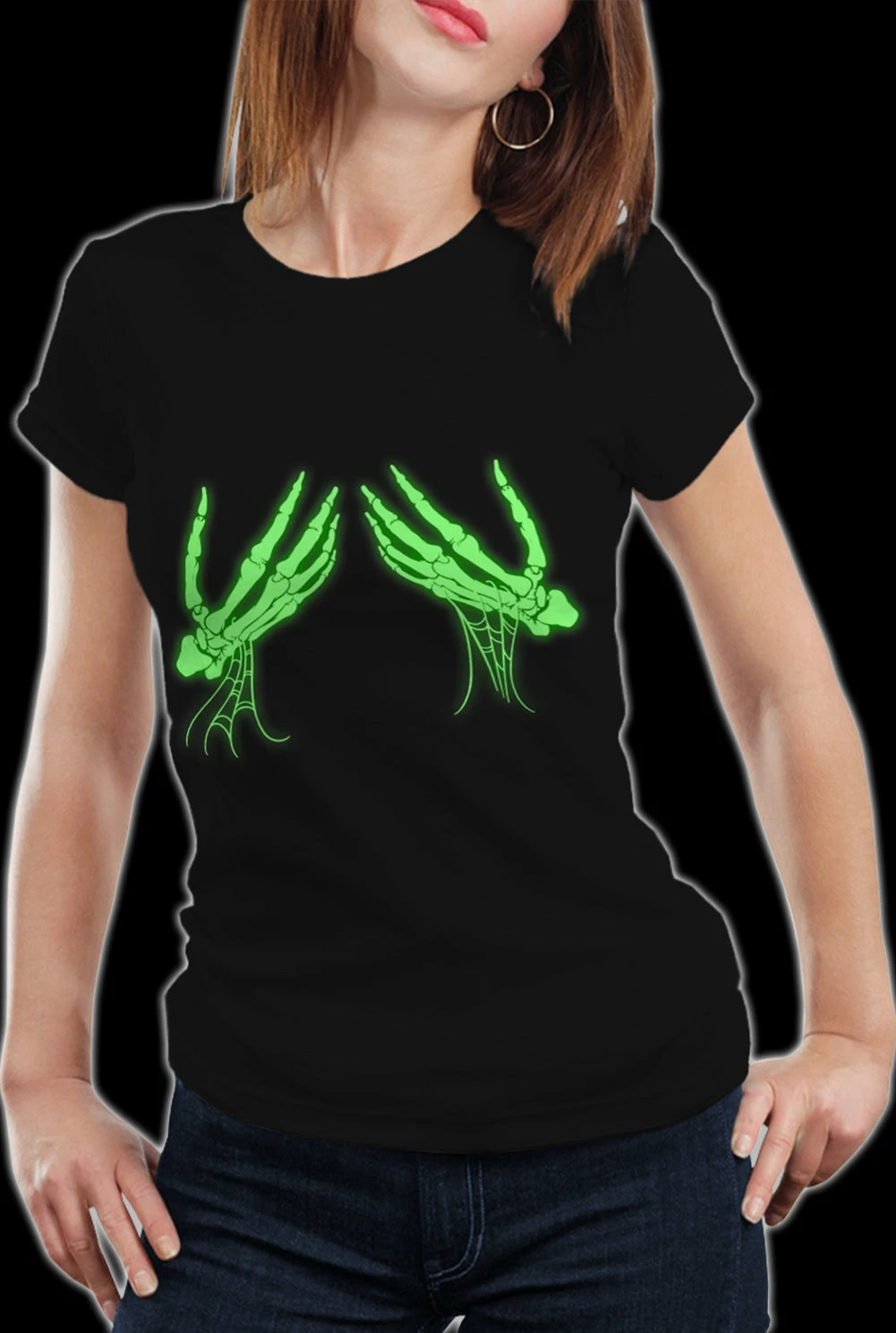 Bewild Halloween Tshirt - Glowing Groping Skeleton Hands Unisex T-Shirt 3 Bewild Halloween Tshirt - Glowing Groping Skeleton Hands Unisex T-Shirt