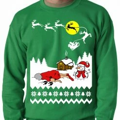 Bewild Grandma Got Run Over By A Reindeer - Ugly Christmas Adult Crewneck