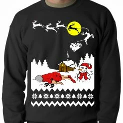 Bewild Grandma Got Run Over By A Reindeer - Ugly Christmas Adult Crewneck