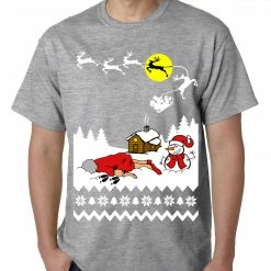 Bewild Grandma Got Run Over By A Reindeer - Ugly Christmas Mens T-shirt Holiday Prints