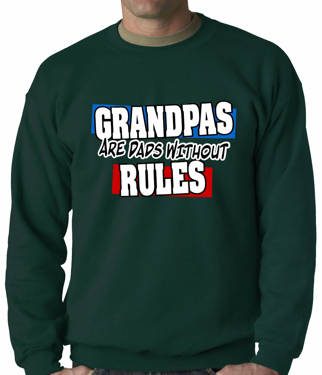Bewild Grandpas Are Dads Without Rules Adult Crewneck 4 Bewild Grandpas Are Dads Without Rules Adult Crewneck