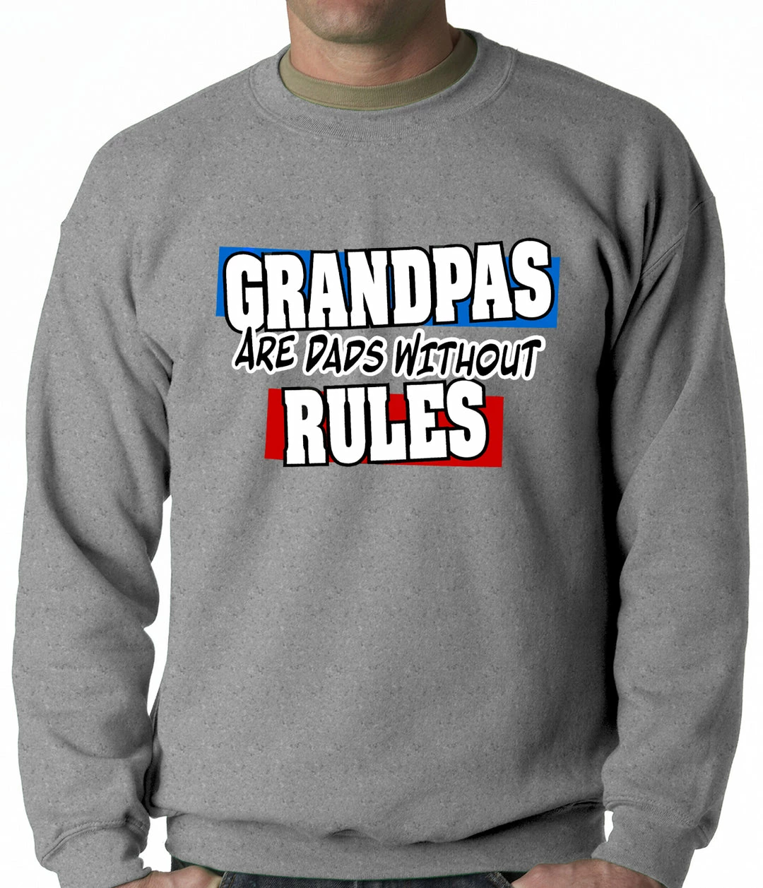 Bewild Grandpas Are Dads Without Rules Adult Crewneck 5 Bewild Grandpas Are Dads Without Rules Adult Crewneck