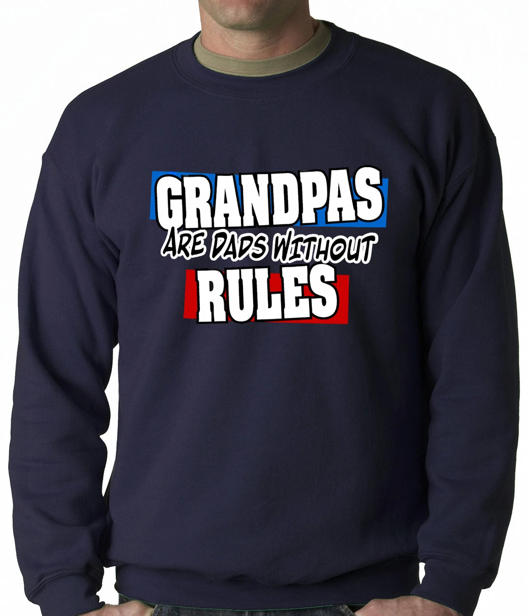 Bewild Grandpas Are Dads Without Rules Adult Crewneck 7 Bewild Grandpas Are Dads Without Rules Adult Crewneck