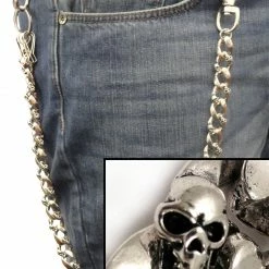Bewild Wallets & Chains Graveyard Skulls Tough Link Jean And Wallet Chain