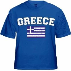 Bewild Greece Vintage Flag International Mens T-Shirt