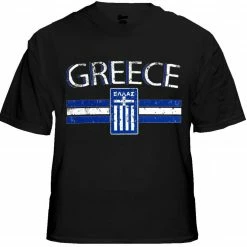Bewild Greece Vintage Shield International Mens T-Shirt