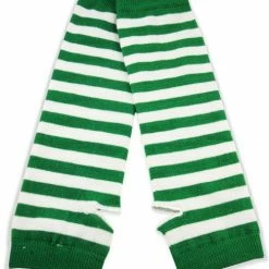 Bewild Green Striped Pair Of Arm Warmers