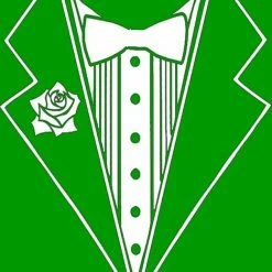 Bewild Green Tuxedo Shirt - Irish Green Girls Tuxedo T-Shirt St.Patricks Day