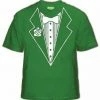 Bewild Green Tuxedo Shirt - Irish Green Mens Tuxedo T-Shirt St.Patricks Day