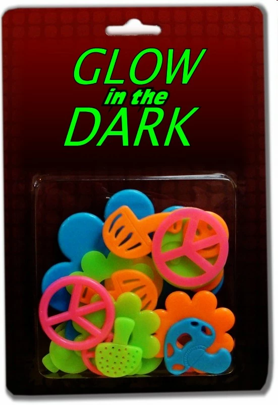 Bewild Groovy Sixties Shape Glow In The Dark Wall Decorations (24 Pack) 5 Bewild Groovy Sixties Shape Glow In The Dark Wall Decorations (24 Pack)