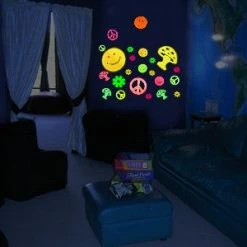 Bewild Groovy Sixties Shape Glow In The Dark Wall Decorations (24 Pack) 13 Bewild Groovy Sixties Shape Glow In The Dark Wall Decorations (24 Pack)