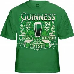 Bewild Men's T-Shirts Guinness Beer Luck Of The Irish T-Shirt