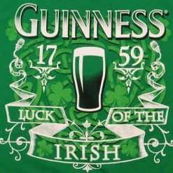 Bewild Men's T-Shirts Guinness Beer Luck Of The Irish T-Shirt