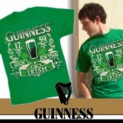 Bewild Men's T-Shirts Guinness Beer Luck Of The Irish T-Shirt