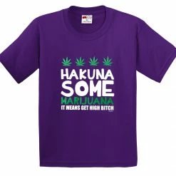 Bewild Cool Funny & Offensive Hakuna Some Marijuana Men's T-Shirt