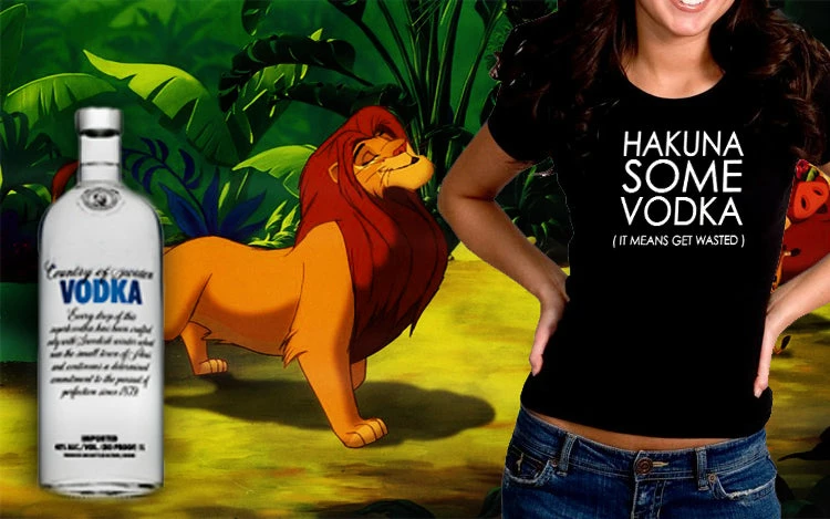 Bewild Cool Funny & Offensive Hakuna Some Vodka (It Means Get Wasted) Girl's T-Shirt 10 Bewild Cool Funny & Offensive Hakuna Some Vodka (It Means Get Wasted) Girl's T-Shirt